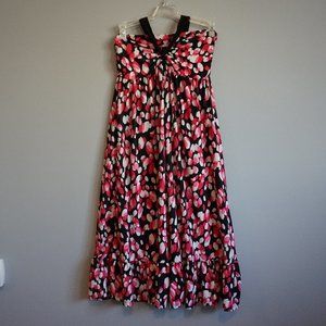 New Lapis Black, Red, Pink, and White Adjustable Halter/Strapless Dress size S